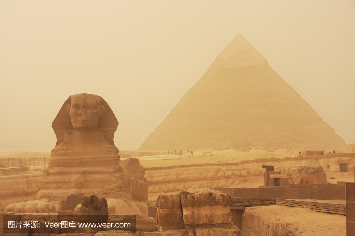 北 远古的 狮身人面像 埃及文化 风景 金字塔 国际著名景