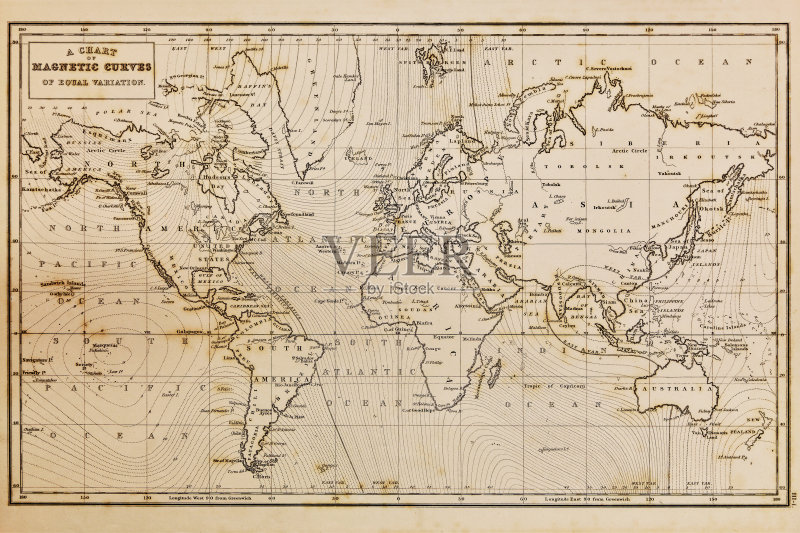 老手绘老式世界地图图片素材下载 - Veer图库