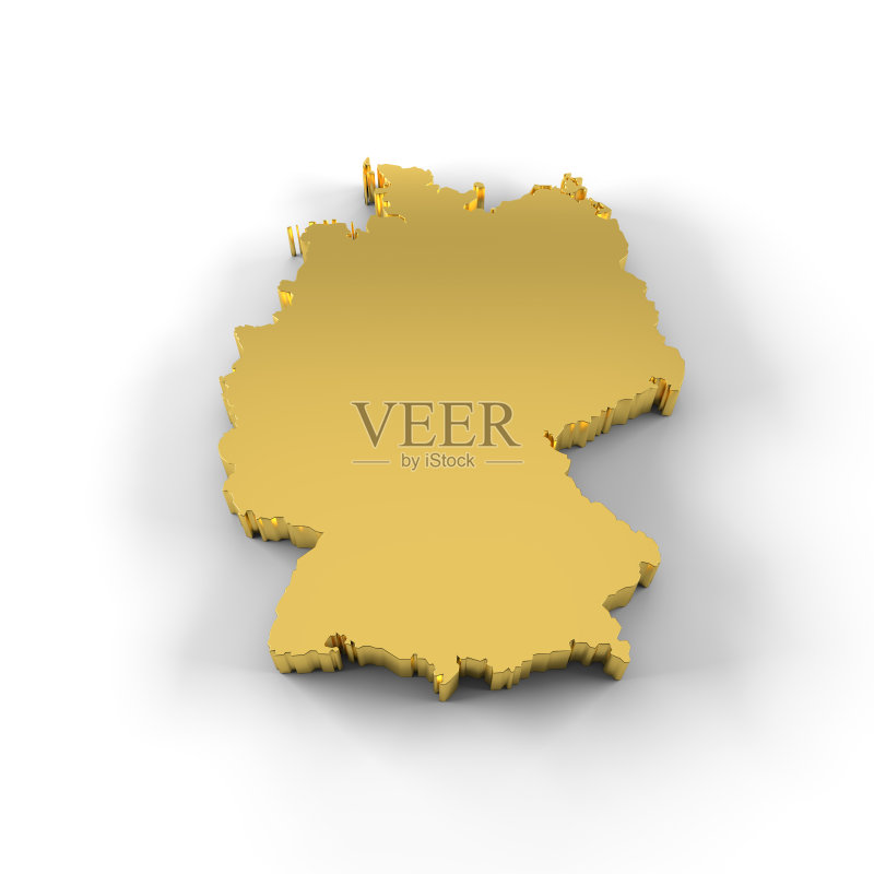 德国地图3D与黄金切割路径图片素材下载 - Ve