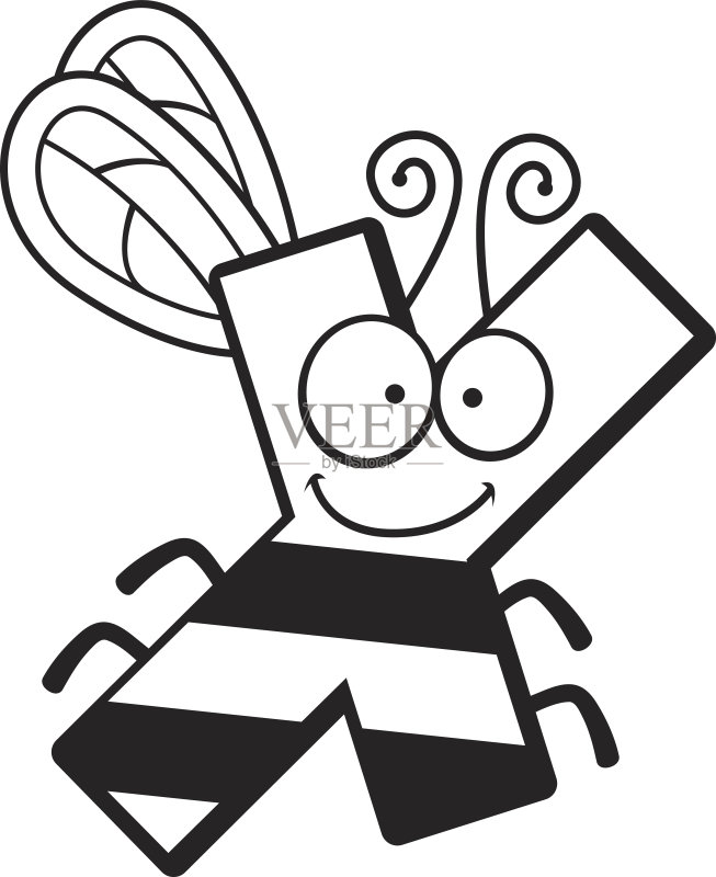 卡通,英文字母x,昆虫,幸福,蜜蜂
