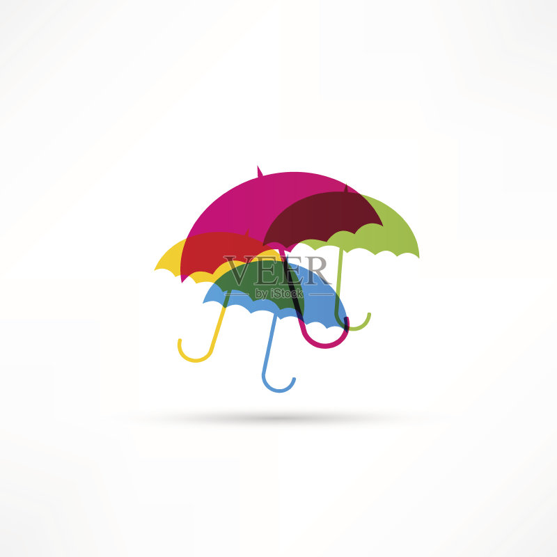 遮阳伞,图标,英文字母d,气候,红色