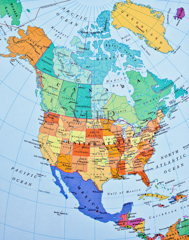 北美地图图片素材下载 - Veer图库