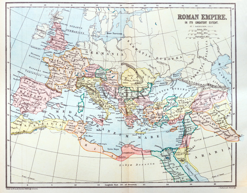 古罗马帝国地图插画素材下载 - Veer图库