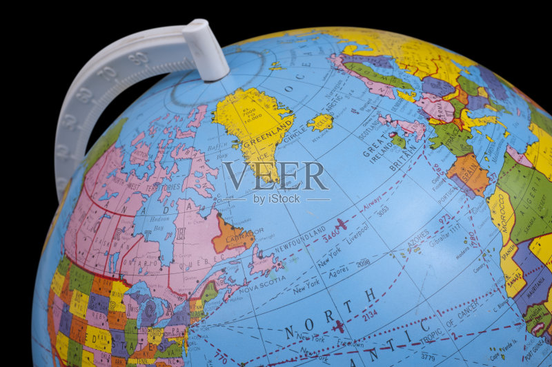 老旋转的世界地图地球仪图片素材下载 - Veer图