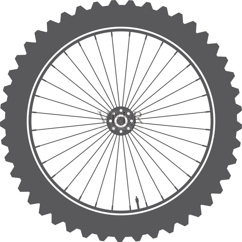 自行车轮胎画法图片