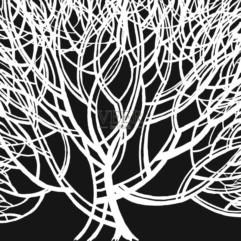 树枝从具象到抽象图片图片