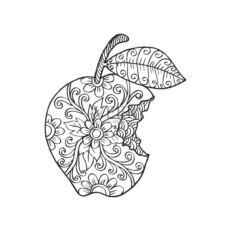 苹果创意设计简笔画图片