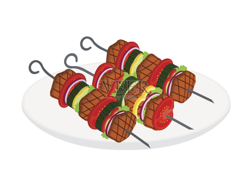 土耳其烤肉卡通图片