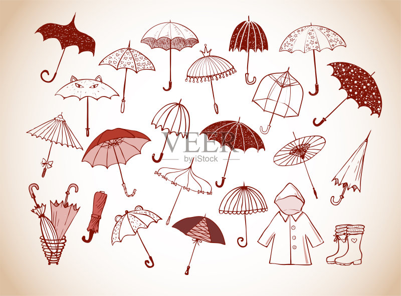 雨伞异影图形图片
